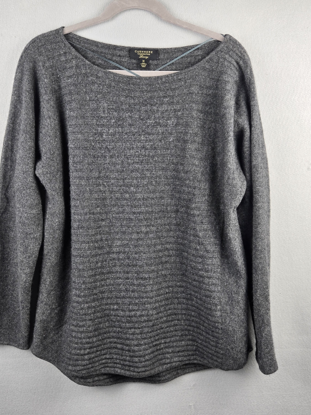 Charter Club Luxury 100% Cashmere Boatneck Sweater - Size M